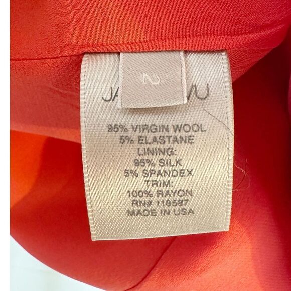 Jason Wu Wool Blend Sheath Dress Coral Red Size 2 - Picture 9 of 10